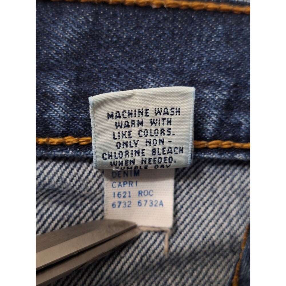 Vintage Abercrombie & Fitch Selvedge Denim Capri Jeans Women Sz 6 Made In USA - Picture 12 of 13